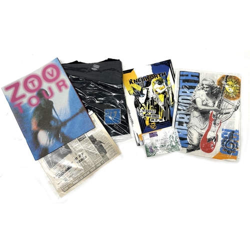 565 - U2 - original souvenir programme, T-shirt, ticket stub and newspaper for U2's 1992 '200 TV Tour'; to... 