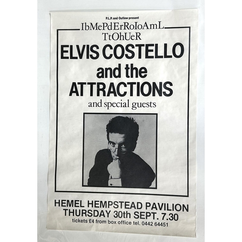 568 - Elvis Costello - original promotional poster for Elvis Costello's 'Trust', 40