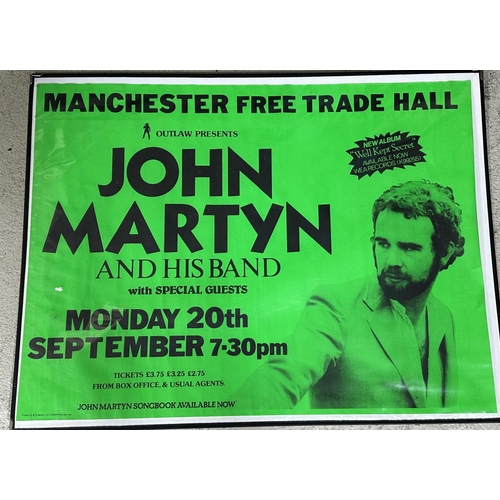 569 - John Martyn - original 1980s concert poster for John Martyn and His Band at The Manchester Free Trad... 