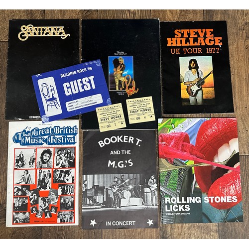 539 - Artists various - collection of various tour programmes including Rolling Stones Licks, Steve Hillag... 