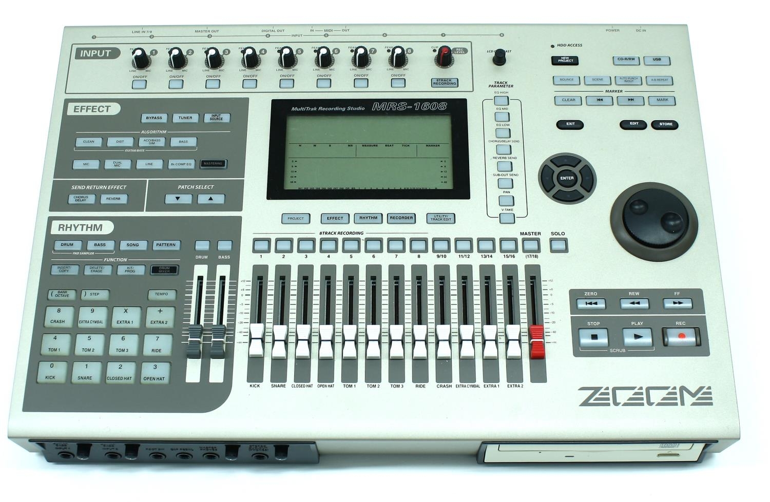 Zoom MRS-1608 multi-track recording studio, with PSU and manual