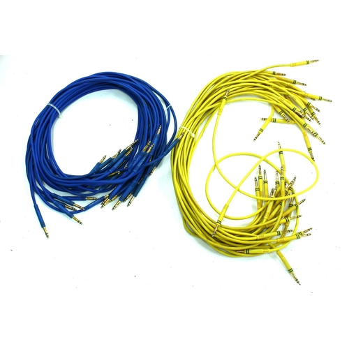 3289 - Over forty Planet Waves gold patch cables (blue and yellow)*Please note: Gardiner Houlgate do not gu... 