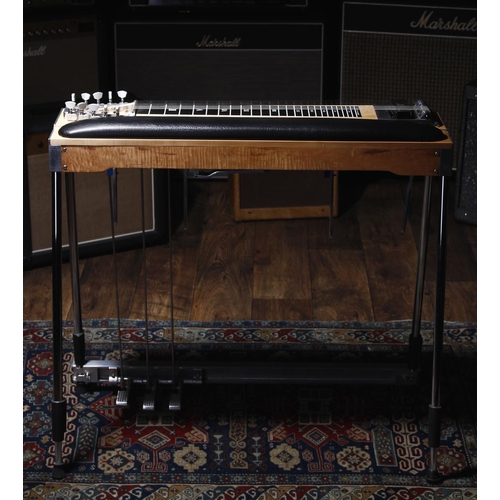 291 - Bernard Curnow ten string pedal steel guitar, made in Cornwall, England, with three-quarter maple bo... 