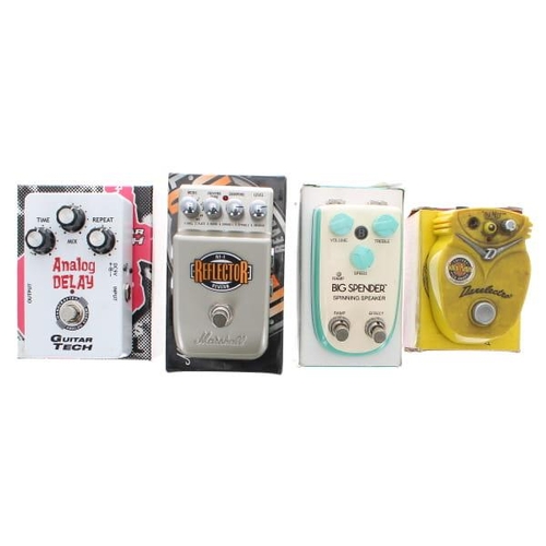 1232 - Michael Chapman - Four guitar pedals to include a Marshall RF-1 Reflector reverb, a Danelectro Billi... 