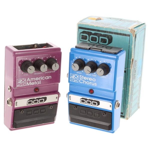 1236 - DOD FX65 stereo Chorus guitar pedal, boxed; together with a DOD FX56 American Metal guitar pedal (2)... 