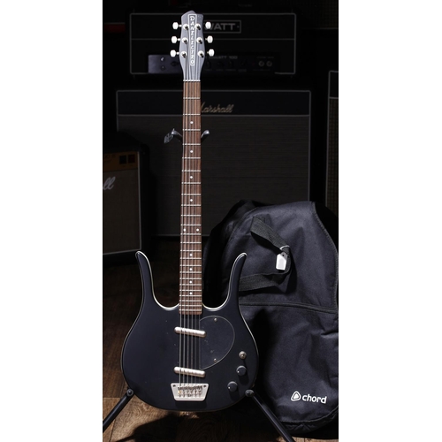 723 - Danelectro 58 Longhorn baritone electric guitar, made in China; Body: matt black finish, minor scrat... 