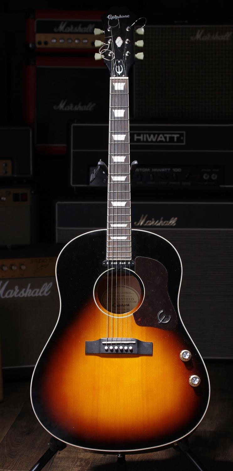 2016 Epiphone Limited Edition EJ-160E/VS electro-acoustic guitar, made in  Indonesia; Back and sides: