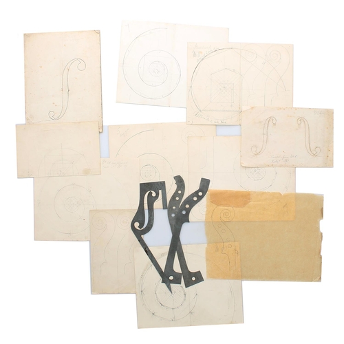 2434 - Interesting small collection of stringed instrument related ephemera including:a handwritten letter ... 