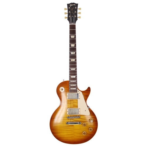 152 - 2011 Gibson Custom Shop '59 Reissue Les Paul electric guitar, made in USA; Body: Ice Tea figured map... 