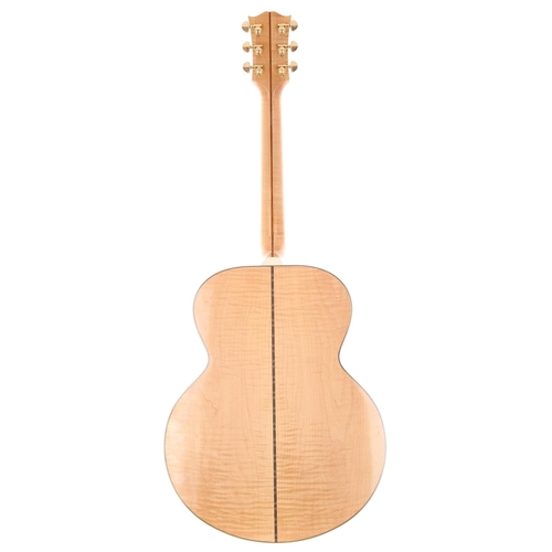 157 - 2014 Gibson SJ-200 Standard electro-acoustic guitar, made in USA; Body: natural finish with highly f... 