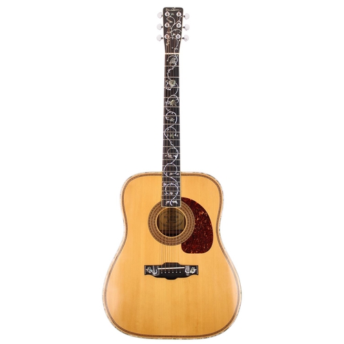 192 - 1990 Phil Davidson Dreadnought acoustic guitar, made in Bristol, England; Back and sides: mahogany, ... 