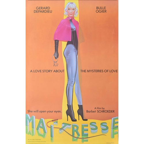 661 - Maitresse - movie poster, 1975; Gerard Depardieu, Bulle Ogier, directed by Barbet Schroder, poster d... 