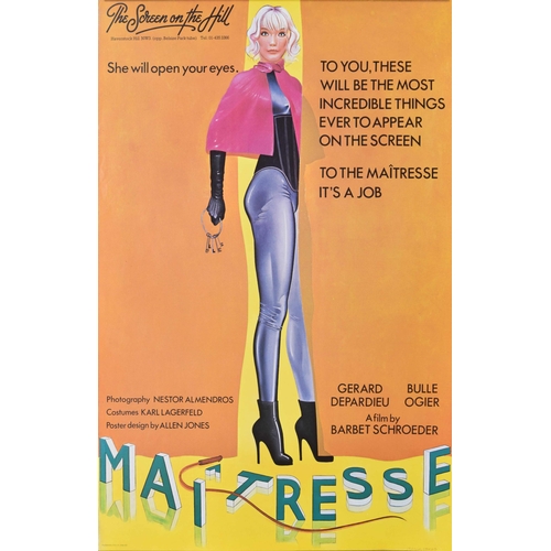 662 - Maitresse - movie cinema screening poster, a rare version of this poster printed especially for the ... 