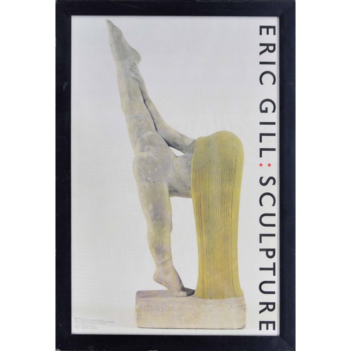 752 - Eric Gill: Sculpture - advertisement poster featuring the image of the work 'Splits II', 50cm x 75cm... 