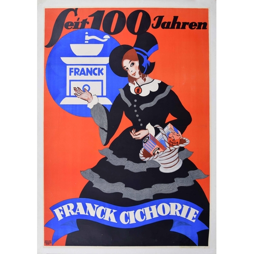 757 - Franck Cichorie, Seit 100 Jahren - German advertising poster for Franck Chicory root coffee substitu... 