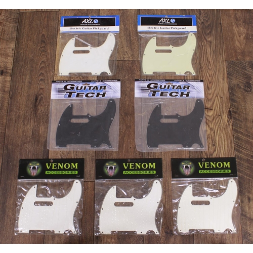 1365 - Seven Telecaster type scratchplates to include three by Venom Accessories, two by Guitar Tech and tw... 