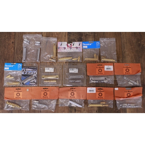 1380 - Quantity of various electric guitar stopbars and tune-o-matic bridges from J.L. Music Parts, Guitar ... 