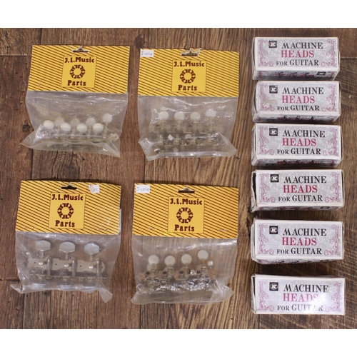 1386 - Quantity of various three-in-line machine heads suitable for electric and acoustic guitars... 