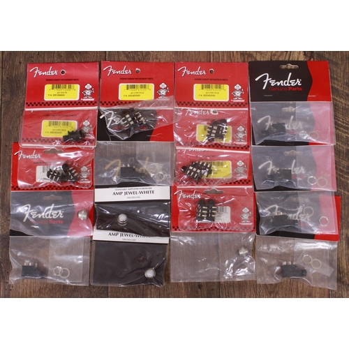 1387 - Quantity of Fender Genuine Parts spares to include stereo amp jacks and amplifier pilot light jewels... 