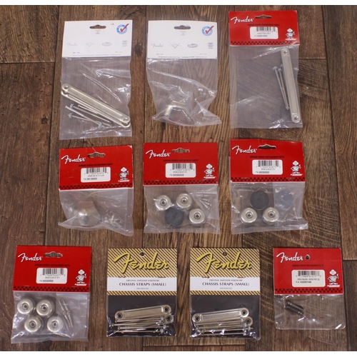 1390 - Selection of Fender Genuine Replacement Parts for amplifiers to include chassis straps, corner cover... 