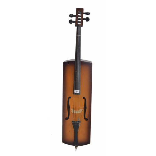 2505 - Karl Knilling style rectangular Porta violoncello, stamped internally 'Made in England', sunburst fi... 