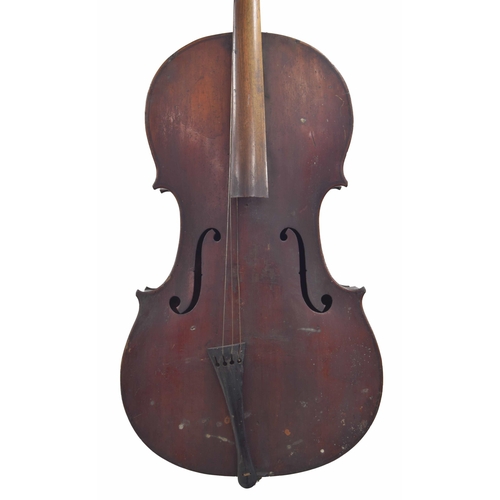 2514 - Neuner & Hornsteiner violoncello circa 1890, unlabelled, the two piece back of faint medium curl... 