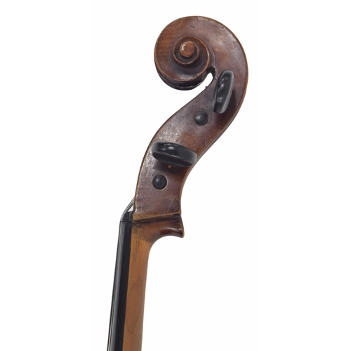 2519 - Interesting late 18th century English violoncello of the Morrison School, unlabelled, the two piece ... 