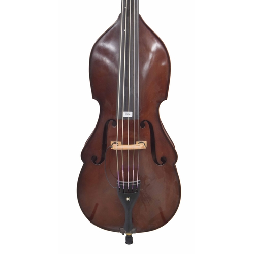 2526 - Good contemporary Kolstein Scott Lafaro copy Busetto five string model bass violin by and labelled K... 