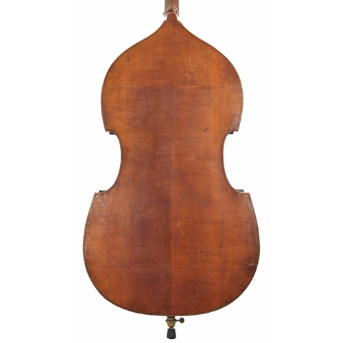 2529 - Early 20th century double bass, length of back 43 1/2