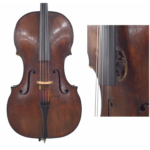 2521 - Fine and interesting 18th century violoncello labelled and probably by Sebastianus Rauch me fecit, W... 