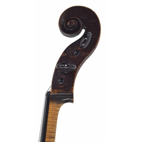 2521 - Fine and interesting 18th century violoncello labelled and probably by Sebastianus Rauch me fecit, W... 