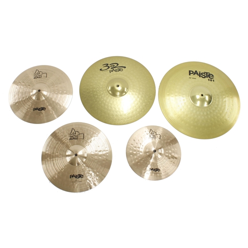 1582 - Five Paiste cymbals: pair of 15