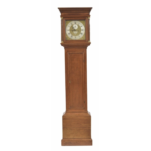 1825 - Good oak eight day longcase clock, the 12