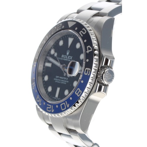 33 - Rolex Oyster Perpetual Date GMT-Master II 'Batman' stainless steel gentleman's wristwatch, reference... 