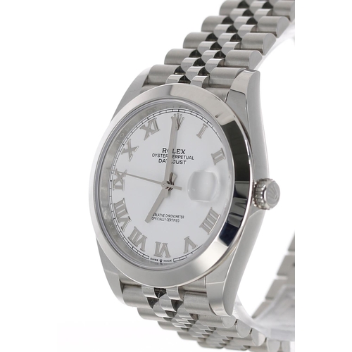 43 - Rolex Oyster Perpetual Datejust 41 stainless steel gentleman's wristwatch, reference no. 126300, ser... 