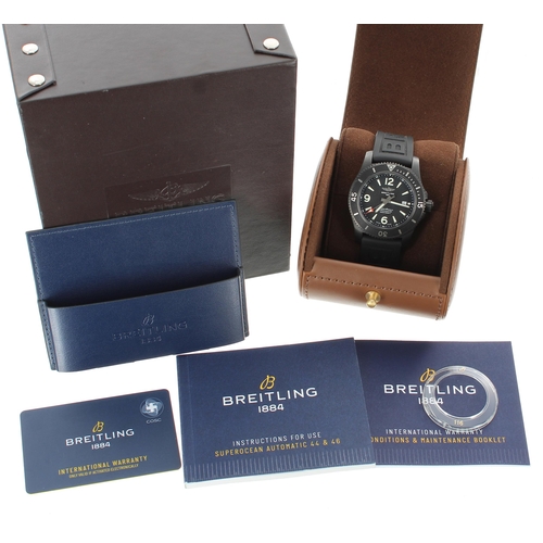 49 - Breitling SuperOcean 46 Chronometer automatic black steel gentleman's wristwatch, reference no. M173... 