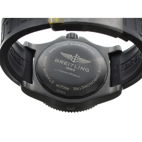 49 - Breitling SuperOcean 46 Chronometer automatic black steel gentleman's wristwatch, reference no. M173... 