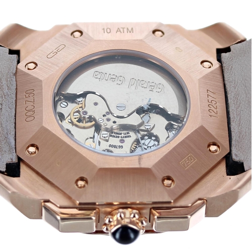 Gerald Genta Octo Chrono Quattro Retro 18ct rose gold chronograph