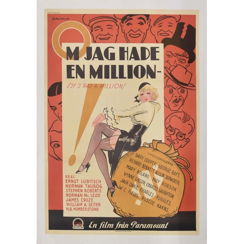 666 - (If I Had a Million) 'M Jag Hade En Million' - Swedish version movie poster, 1932; American film wit... 