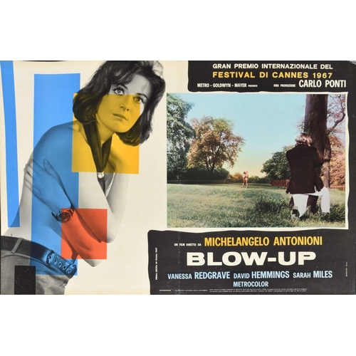 689 - Blow-Up - Italian release movie poster, 1967 starring Vanessa Redgrave, David Hemmings and Sarah Mil... 