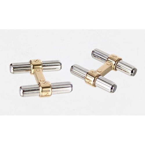 463 - Pair of Cartier Santos de Cartier Daily Mood 18ct and sliver palladium finish cufflinks, with sodali... 