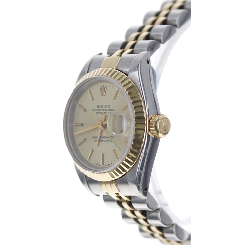 29 - Rolex Oyster Perpetual Datejust gold and stainless steel lady's wristwatch, reference no. 69173, ser... 