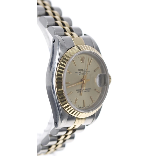 29 - Rolex Oyster Perpetual Datejust gold and stainless steel lady's wristwatch, reference no. 69173, ser... 