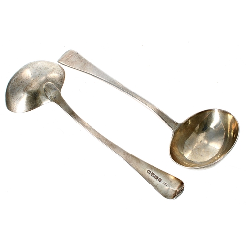 874 - Pair of William IV silver sauce ladles, maker WC possibly William Chawner II, London 1830, 7