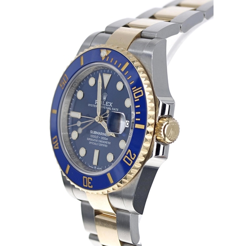 22 - Rolex Oyster Perpetual Submariner Date gold and stainless steel gentleman's wristwatch, reference no... 