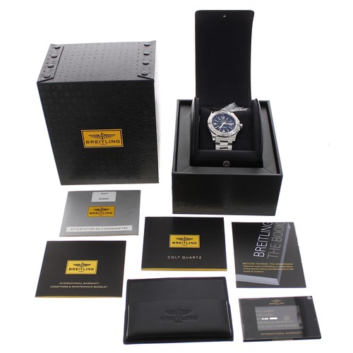 50 - Breitling Colt Chronometre stainless steel gentleman's wristwatch, reference no. A74388, serial no. ... 