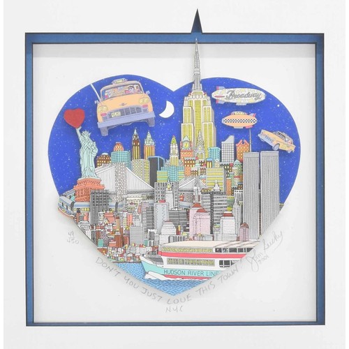 823 - John Suchy (American, born 1946), 'Don't You Just Love This Town!', layered 3D lithograph in colours... 