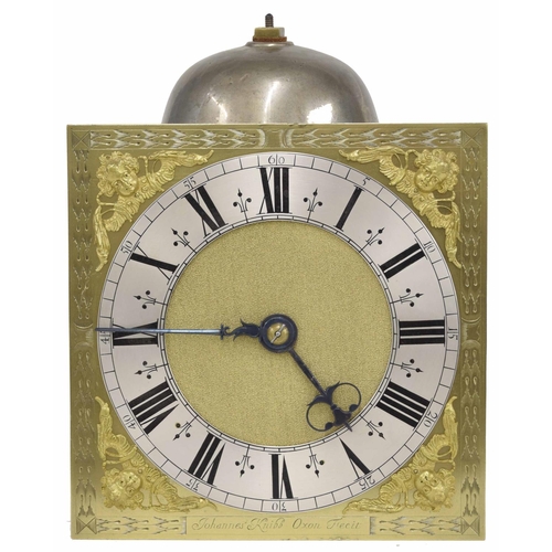 1321 - Good English thirty hour hook and spike verge wall clock, the 7.75