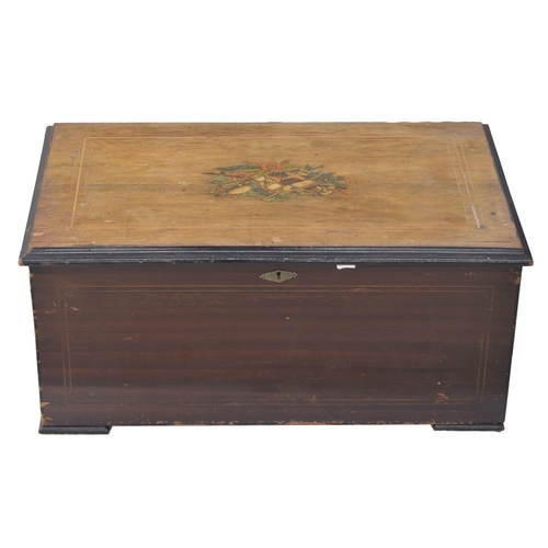 1387 - Large rosewood music box, the 13