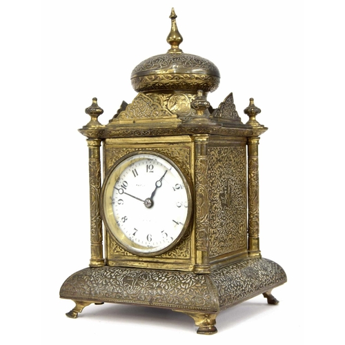 1345 - Unusual French mantel clock timepiece of Persian taste, the Vincenti movement with platform escapeme... 